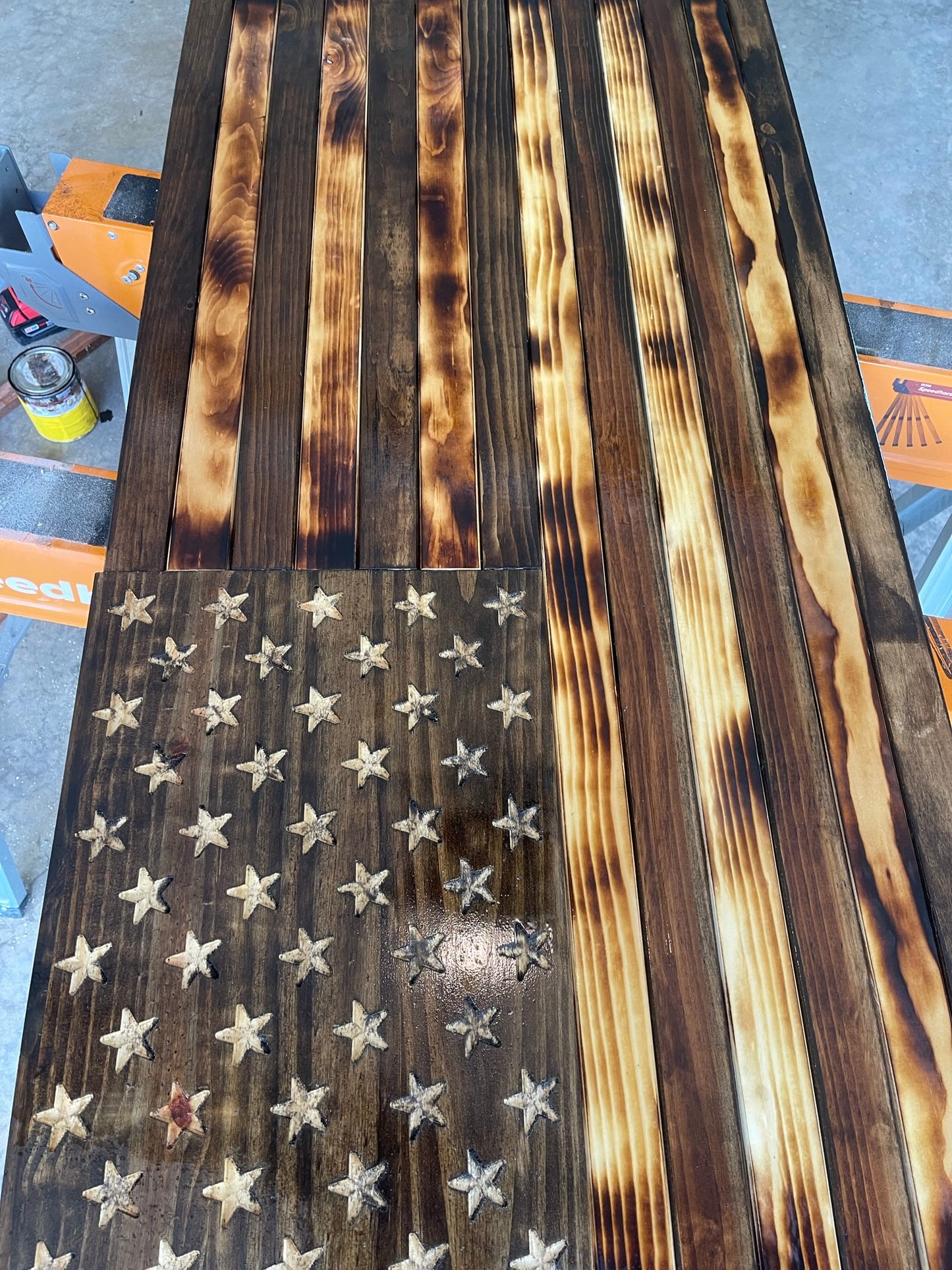 Custom Wooden American Flag